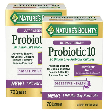 Nature'S Bounty Ultra Strength Probiotic 10, 70 Capsules (2 Pack)