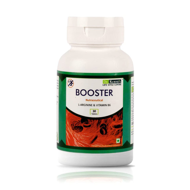 Dr. Kumar'S Lifestyle Centre Booster Nitrogen L-Arginine Tablets | Hcl & Vitamin B6 | Support Healthy Blood Circulation | Health Supplement | 30 Tablets | 1000Mg