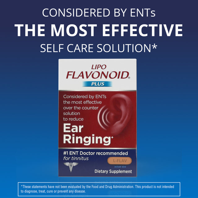 Lipo-Flavonoid Plus, Tinnitus Relief for Ear Ringing, Health Supplement, 100 Caplets