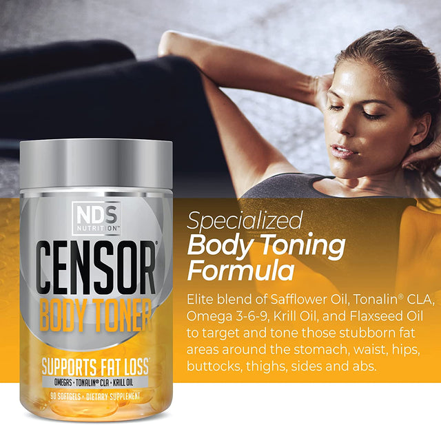 Leanform24 NDS Nutrition Maximum Strength Weight Loss - Decrease Appetite and Energy Booster - Glutamine, L-Carnitine, and CLA (Liporush XT 60 Capsules, Censor 90 Softgels, and Slim-Tox 90 Capsules)