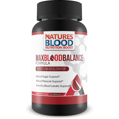 Max Blood Balance Formula - Blood Sugar Support & Blood Pressure Support - Natural Anti-Inflammatory and Antioxidant Formula - Max Blood Balance Formula Pills - Max Blood Balance Formula Supplements