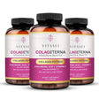 Vitasei Colageterna Collagen Peptides Capsules, Keto Pills Brain Booster Supplement W/Hyaluronic Acid, Vitamin C, Hydrolyzed Collagen Proteins for Healthy Skin, Gut Health & Joints, 90 Capsule (3Pack)