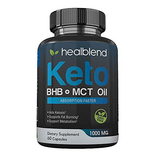 Keto BHB for Ketosis Diet, Exogenous Ketones, Focus, Energy, and Fat Burn - BHB Ketogenic Supplements for Men Women, 60 Capsules