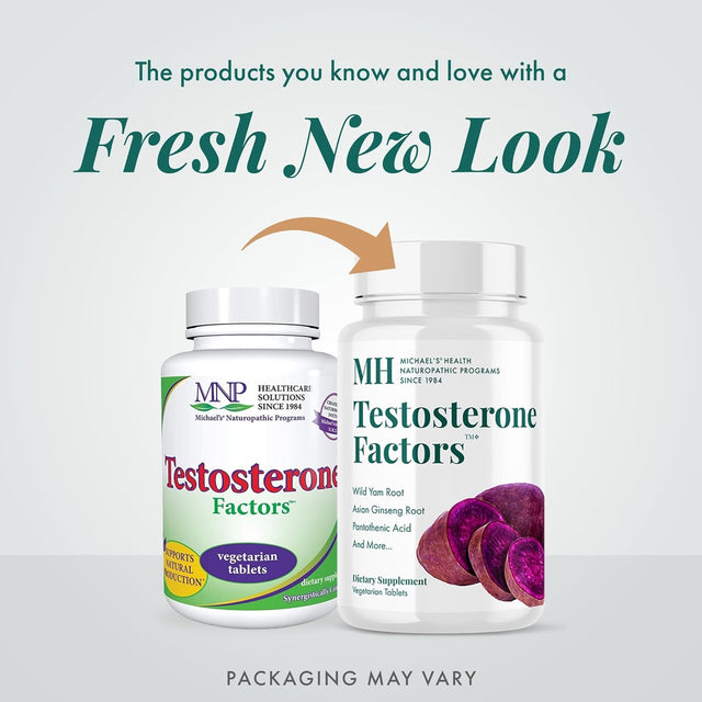 MICHAEL'S Health Naturopathic Programs Testosterone Factors - 120 Vegetarian Tablets - Nutrients to Support Testosterone Production - Kosher - 60 Servings