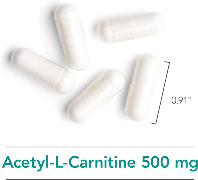 Nutricology Acetyl L-Carnitine 500Mg - Metabolism and Energy Support - 100 Vegetarian Capsules