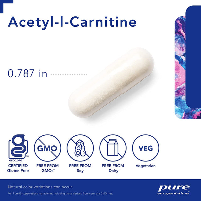 Pure Encapsulations Acetyl-L-Carnitine 250 Mg | Memory Supplement for Brain, Focus, and Calmness* | 60 Capsules