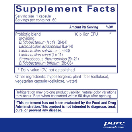Pure Encapsulations Probiotic G.I. | Shelf Stable Probiotic for Lean Body Mass, Intestinal Health, and Gastrointestinal Support* | 60 Capsules
