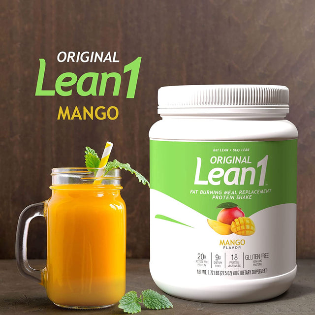 Lean1 Mango, 15 Serving Tub, Fat Burning Meal Replacement by Nutrition53
