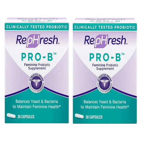 Rephresh Pro-B Probiotic Feminine Supplement, 30 Ea (Pack of 2)