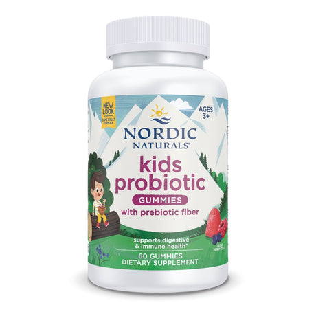 Nordic Naturals Kids Probiotic Gummies, 1.5 Billion Cultures, Vegan 60 Ct