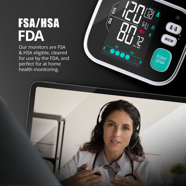 Greater Goods Smart Pro-Series Blood Pressure Monitor (BT), Upper Arm Smart BPM with Large Backlit LCD, Premium Hardware
