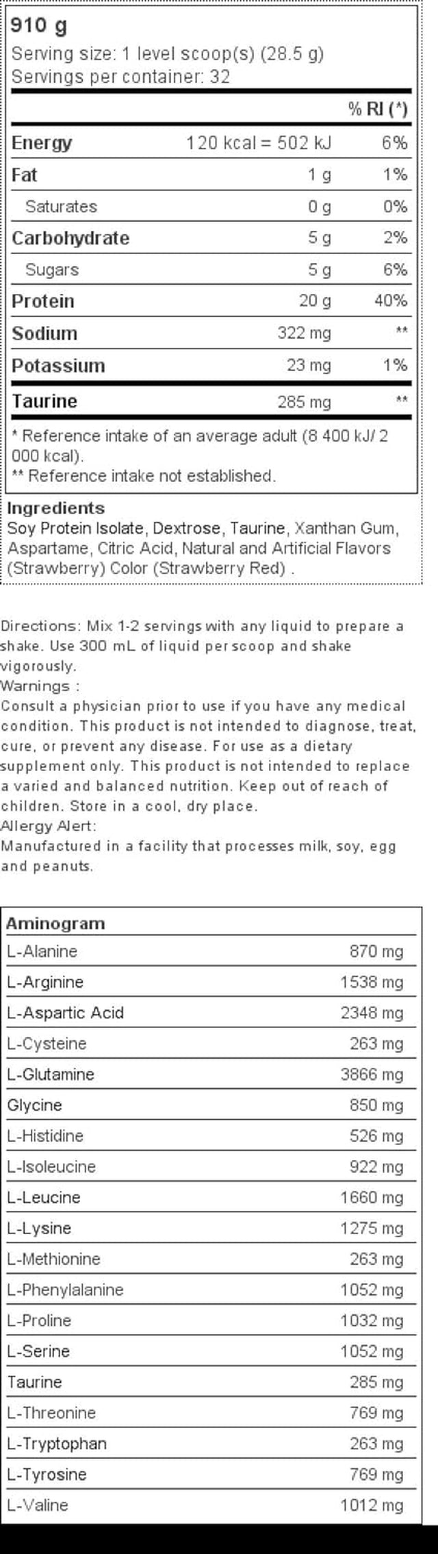 Scitec Soypro 910G Strawberry