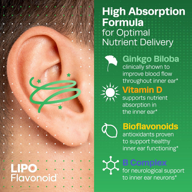 Lipo-Flavonoid Advanced Balance Support for Vertigo Symptoms, 30 Caplets