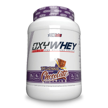 Ehplabs Oxywhey Whey Protein Powder Protein Shake - 25G of Whey Protein Isolate Meal Replacement Shake, Non-Gmo, Post Workout Protein Shakes, Isolate Protein Powder - 25 Serves (Delicious Chocolate)
