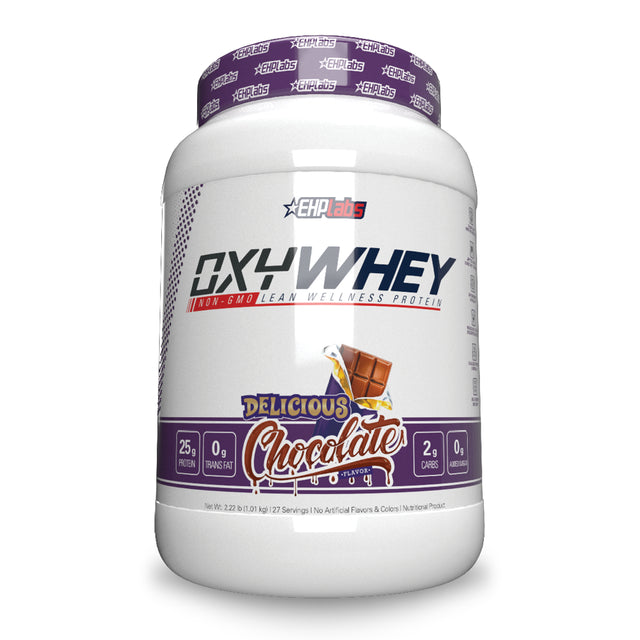 Ehplabs Oxywhey Whey Protein Powder Protein Shake - 25G of Whey Protein Isolate Meal Replacement Shake, Non-Gmo, Post Workout Protein Shakes, Isolate Protein Powder - 25 Serves (Delicious Chocolate)