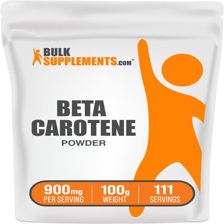 Bulksupplements.Com Beta Carotene Powder, 900Mg - Vitamin a Supplement - Supports Vision Health (100G - 111 Servings)