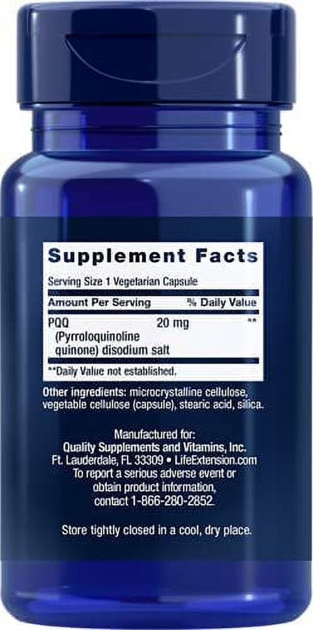 Life Extension PQQ 20 Mg 30 Vegetarian Capsules - 2 Pack