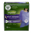 Depend Night Defense Incontinence Overnight Underwear for Women, XL, Packaging May Vary | 12 Count