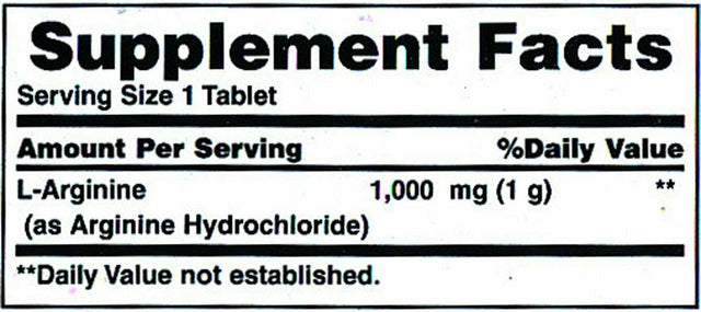 Nature'S Bounty L-Arginine Supports Blood Flow & Vascular Function Tablet, 50 Ct