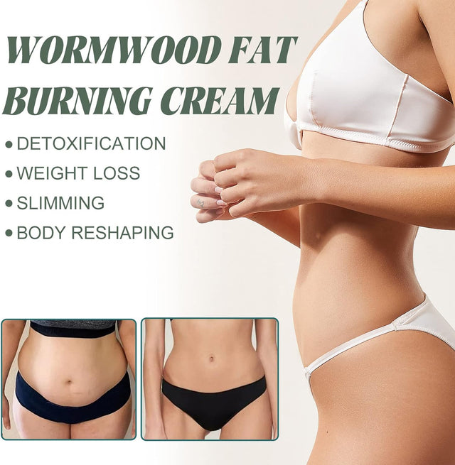 Zjchao 2 Pack 30G Wormwood Slimming Cream Belly Fat Burning Cream Slimming Hot Cream