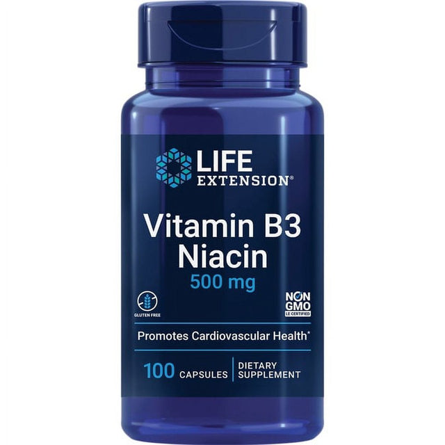 Life Extension Vitamin B3 Niacin 500 Mg 100 Caps