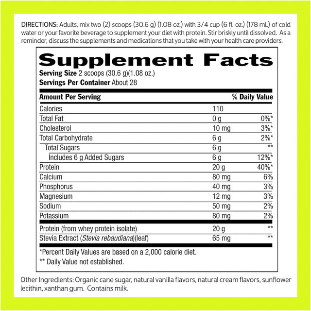 Biochem, Whey Protein Powder, 20G of Protein to Support Muscles and Intense Workouts, Vanilla, 30.2 Oz