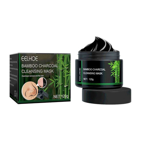 Lingouzi Blackhead Remover Mask, Bamboo Charcoal Peel off Face Mask, Deep Cleansing Black Mask Purifying Peel-Off Mask, Suction Blackhead Remover Mask