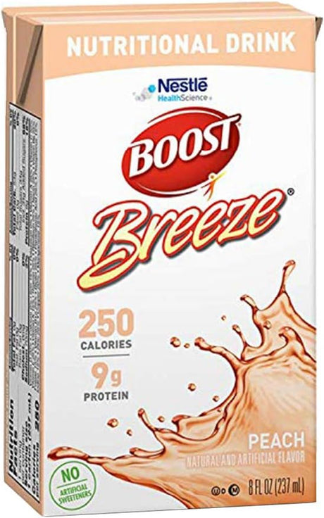 Boost Breeze Nutritional Drink, Peach, 8 Fl Oz (Pack of 27)