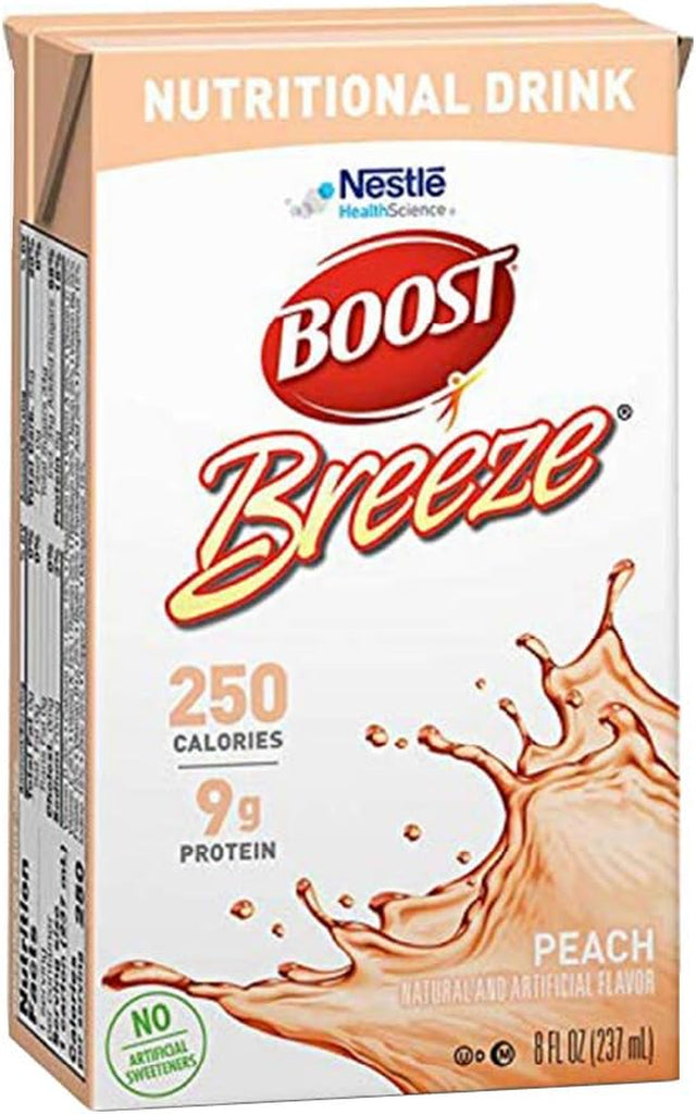 Boost Breeze Nutritional Drink, Peach, 8 Fl Oz (Pack of 27)