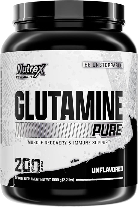 Nutrex Research L Glutamine Powder 200 Servings - Pure Unflavored L-Glutamine 1000 Grams