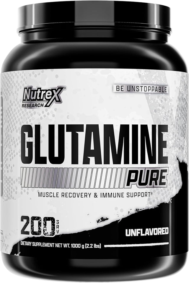 Nutrex Research L Glutamine Powder 200 Servings - Pure Unflavored L-Glutamine 1000 Grams