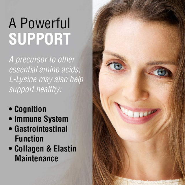 SOLARAY L-Lysine 500Mg | Amino Acid | Healthy Cognitive, Immune System & GI Function, Bones, Joints & Skin Support | 120 Vegcaps