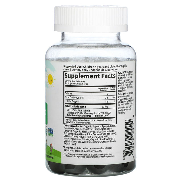 Garden of Life Kids Probiotic, Cherry, 3 Billion CFU, 30 Vegetarian Gummies