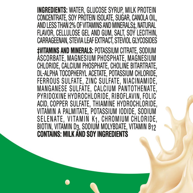 BOOST High Protein Nutritional Drink, Very Vanilla, 20 G Protein, 6 - 8 Fl Oz Bottles