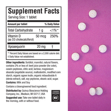 Prevagen Improves Memory - ES 20Mg, 30 Chewables Mixed Berry with Apoaequorin & Vitamin D Brain Supplement for Brain Health