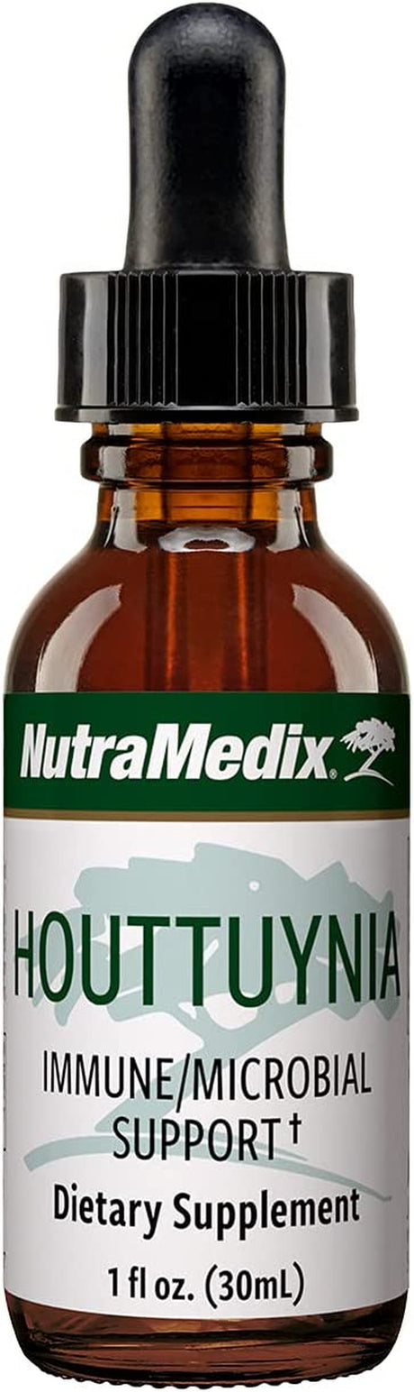 Nutramedix Houttuynia - Gastrointestinal, Immune System & Microbial Support Tincture - Helps with Digestion, GI Health & Body Detox Cleanse - Plant-Based Liquid Drops (1 Oz / 30 Ml)