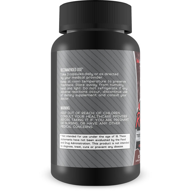 Mengenix Testo Rampage - Maximum Strength Testosterone Booster - Aids in Strength, Stamina, Energy, and Performance