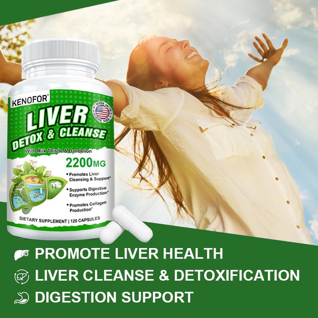 KENOFOR Liver Cleanse Detoxification and Repair - Artichoke Extract Liver Health Formula for Liver Detoxification, Digestion and Cleansing.