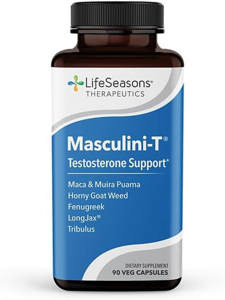 Life Seasons Masculini-T - Testosterone Support Supplement - Enhances Mental & Physical Aspects of Sexual and Athletic Performance - Supports Normal Erectile Function - Improve Libido - 90 Capsules