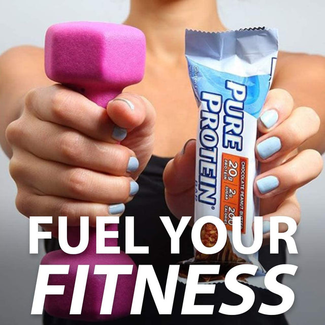 Pure Protein--High Protein Bar Chocolate Peanut Butter--Protein Bars--20 Grams of Protein per Bar--Gluten Free--6-1.76-Ounce Bars