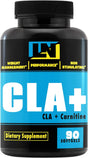 Cla+Carnitine High Potency, Non Stimulant Weight Loss Supplement, Conjugated Linoleic Acid, L-Carnitine Metabolic Enhancer, Caffeine Free Fat Burner, Improve Fitness Activity 90 Softgels
