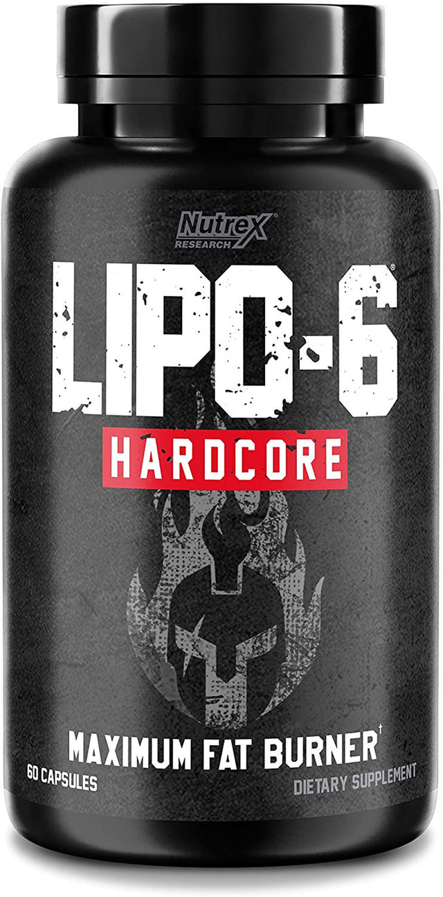 Nutrex Research Lipo-6 Hardcore Weight Loss Supplement, 60 Caps