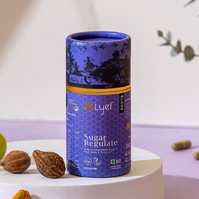 Lyef - Sugar Regulate | Improve Insulin Sensitivity | Purify Blood | 100% Veg 60 Caps