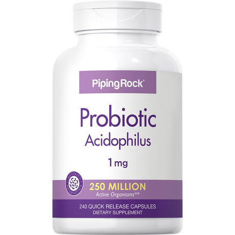 Probiotic Acidophilus 250 Million Active Organisms | 240 Capsules | by Piping Rock