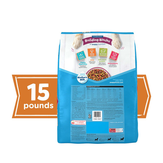 Purina Puppy Chow High Protein Dry Puppy Food, Tender & Crunchy with Real Beef, 15 Lb. Bag