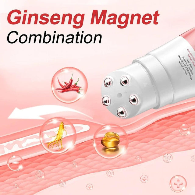 Magnetic Therapy Ginseng Warm Sculpting Roller, Fat Burning Cream, Hot Cream for Belly Fat Burner and Tightening, Lose Weight Fast for Women Belly Fat (3 PCS)
