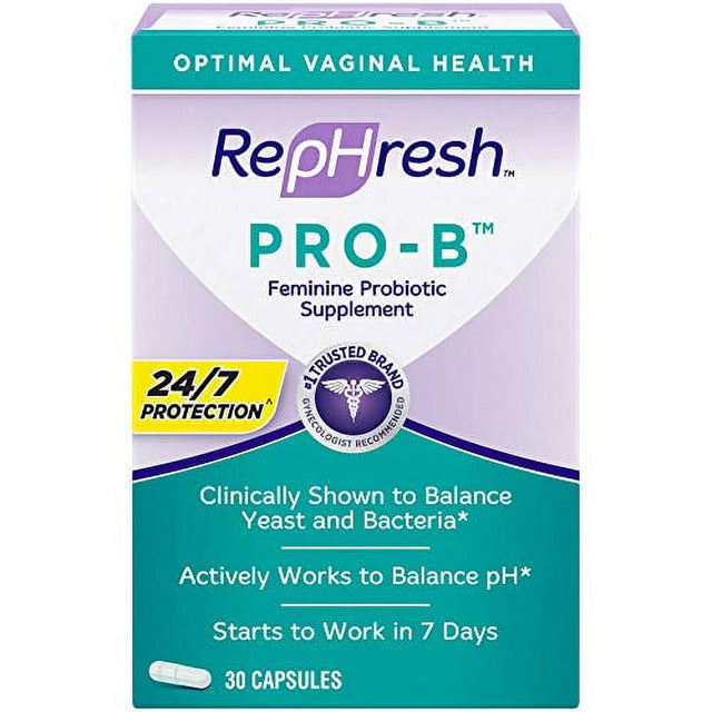 Rephresh Pro-B Probiotic Supplement for Women, 30 Oral Capsules