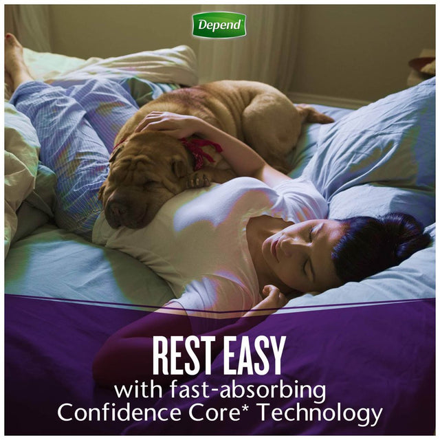 Depend Night Defense Incontinence Overnight Underwear for Women, XL, Packaging May Vary | 12 Count