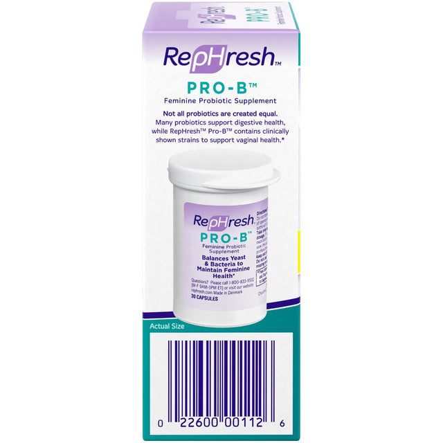 Rephresh Pro-B Probiotic Supplement for Women, 30 Oral Capsules