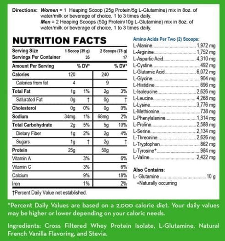Lifesource Vitamins 3Lb Grass Fed Whey Protein Isolate -Creamy French Vanilla W/ Stevia